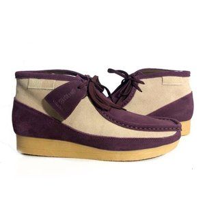 British Walkers New Castle Suede Men's Wallabee Style Boots Burgundy & Beige